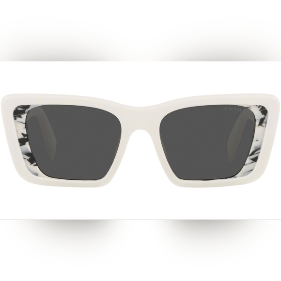 Authentic New PRADAPR 08YS white havana black Sunglasses - Picture 8 of 14